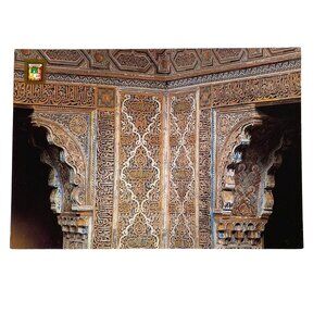 Vintage Postcard Palaudarias Barcelona Spain Drawing Room Column u